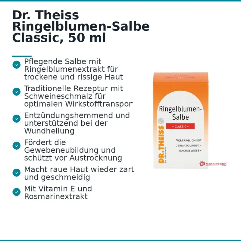 Dr. Theiss Ringelblumen-Salbe Classic Calendula Officinalis Salbe, 50 ml