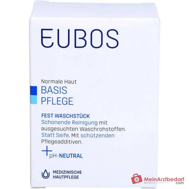 Eubos Fest Waschstück Blau unparfümiert, 125 g