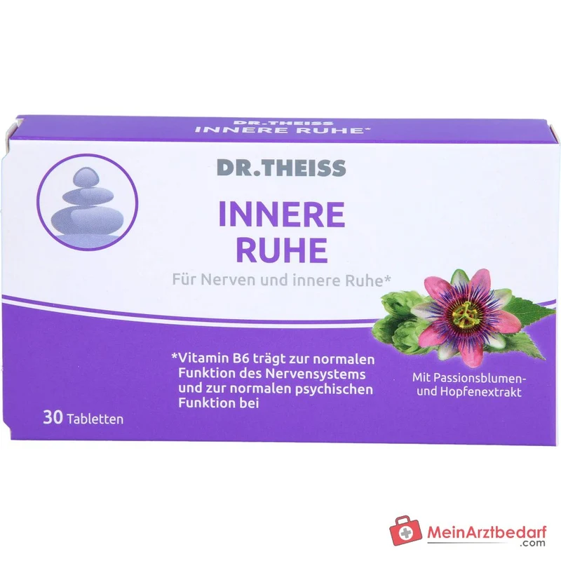 Dr. Theiss Innere Ruhe Vitamin B6 / Magnesium / Passionsblumenextrakt / Hopfenextrakt Tabletten, 30 St.
