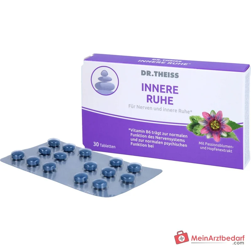 Dr. Theiss Innere Ruhe Vitamin B6 / Magnesium / Passionsblumenextrakt / Hopfenextrakt Tabletten, 30 St.