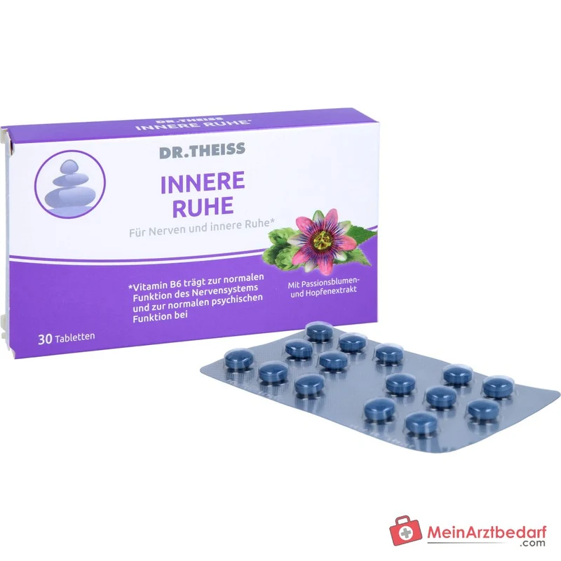 Dr. Theiss Innere Ruhe Vitamin B6 / Magnesium / Passionsblumenextrakt / Hopfenextrakt Tabletten, 30 St.