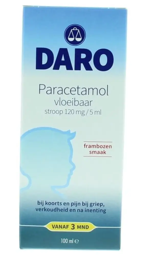 Paracetamol vloeibaar UAD Daro - 100ml, 120 mg/5 ml