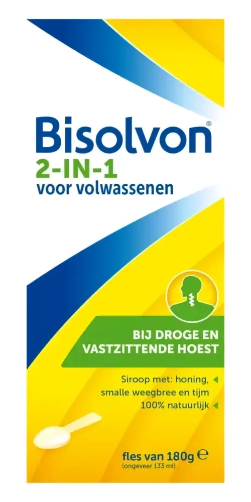 Bisolvon Drank 2-in-1 volwassene 133 ml