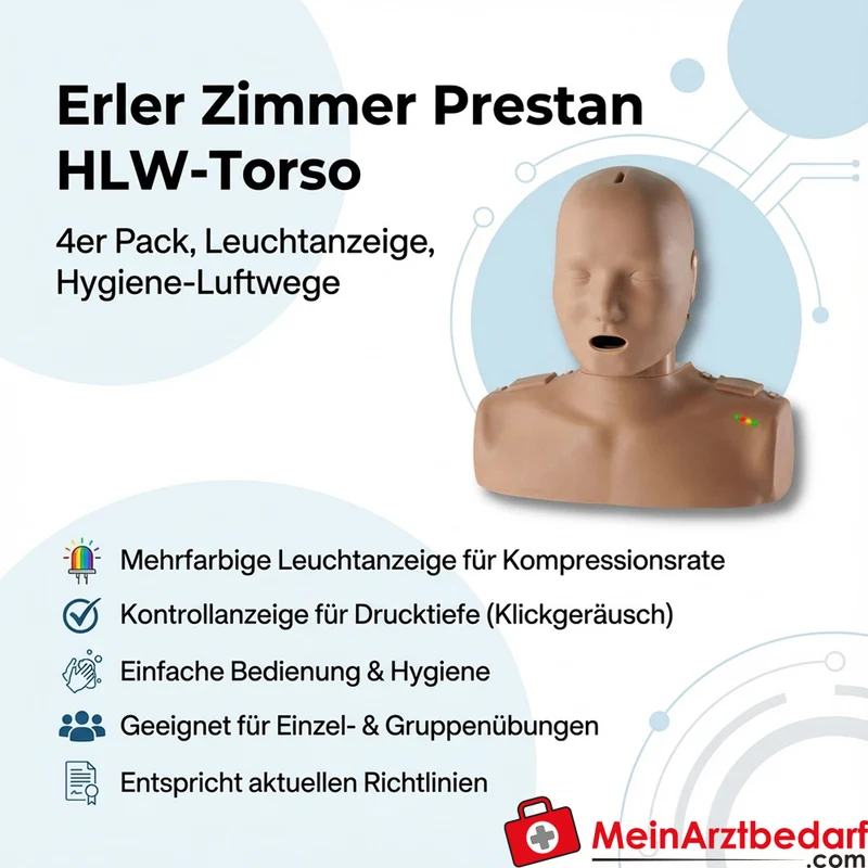 Prestan HLW-Torso mit Leuchtanzeige, 4er-Pack