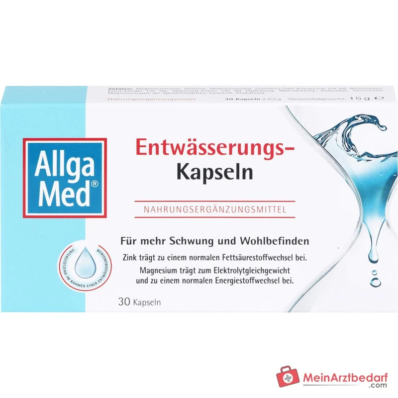 Dr. Theiss Allga Med Entwässerungs-Kapseln Zink / Cranberry / Brennnessel / Apfelessig Kapseln, 30 St.