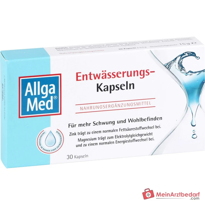 Dr. Theiss Allga Med Entwässerungs-Kapseln Zink / Cranberry / Brennnessel / Apfelessig Kapseln, 30 St.