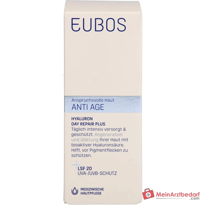 Eubos Anti Age Hyaluron Repair Filler Day Plus Hyaluronsäure / Vitamin C Tagescreme mit LSF 20, 50 ml