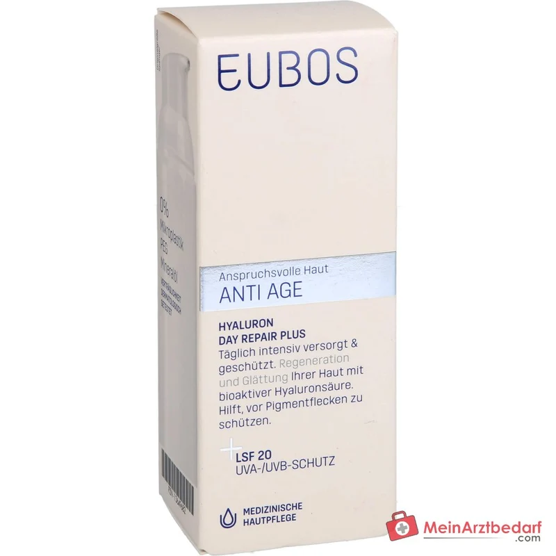 Eubos Anti Age Hyaluron Repair Filler Day Plus Hyaluronsäure / Vitamin C Tagescreme mit LSF 20, 50 ml