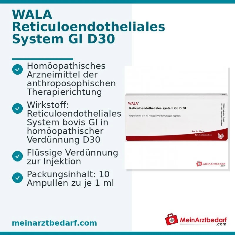 WALA Reticuloendotheliales System Gl D30 Ampullen, 10 x 1 ml