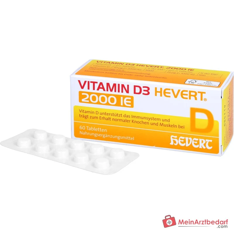 Hevert Vitamin D3 Cholecalciferol Tabletten, 60 St.