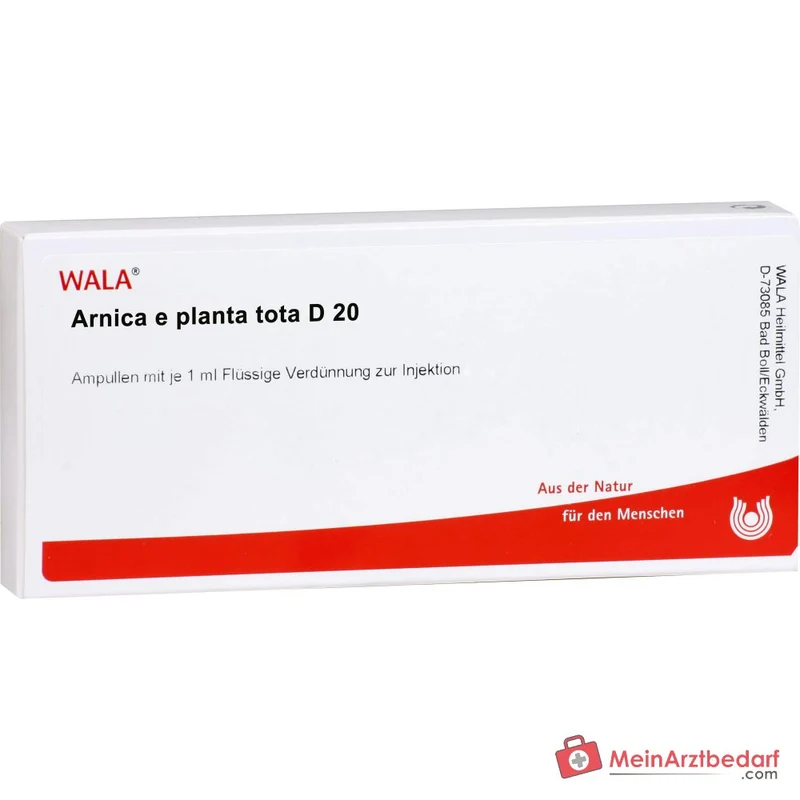 WALA Arnica e planta tota D20 Arnica montana Ampullen, 10 x 1 ml
