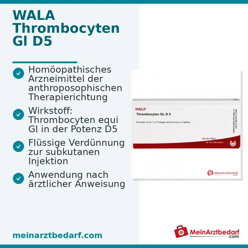 WALA Thrombocyten Gl D5 Thrombocyten equi Ampullen, 10 x 1 ml