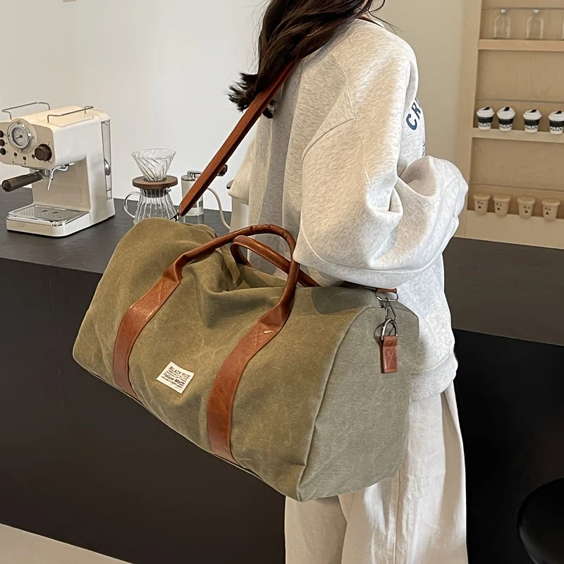 LUXIBAG - Vintage gewaschene Reisetasche mit großem Fassungsvermögen, multifunktionaler Organizer