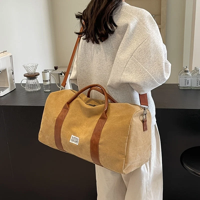 LUXIBAG - Vintage gewaschene Reisetasche mit großem Fassungsvermögen, multifunktionaler Organizer