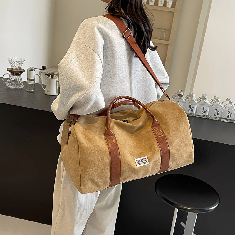 LUXIBAG - Vintage gewaschene Reisetasche mit großem Fassungsvermögen, multifunktionaler Organizer