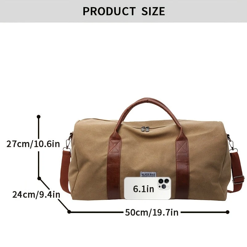 LUXIBAG - Vintage gewaschene Reisetasche mit großem Fassungsvermögen, multifunktionaler Organizer