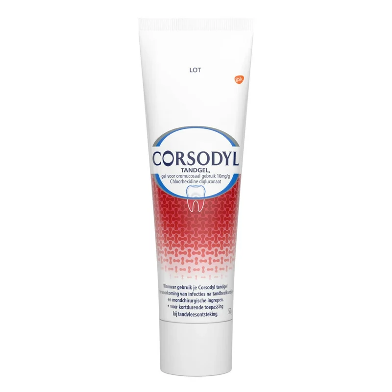 Corsodyl Tandgel 1% UAD 50 gram