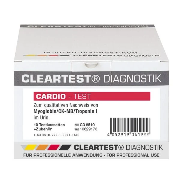 Cleartest® Cardio Myoglobin / CK-MB / Trop I 5 stuks