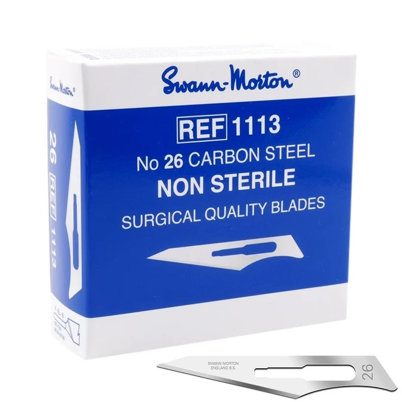 Scalpelmesjes Swann Morton 100 stuks - niet steriel - 1113 nr 26