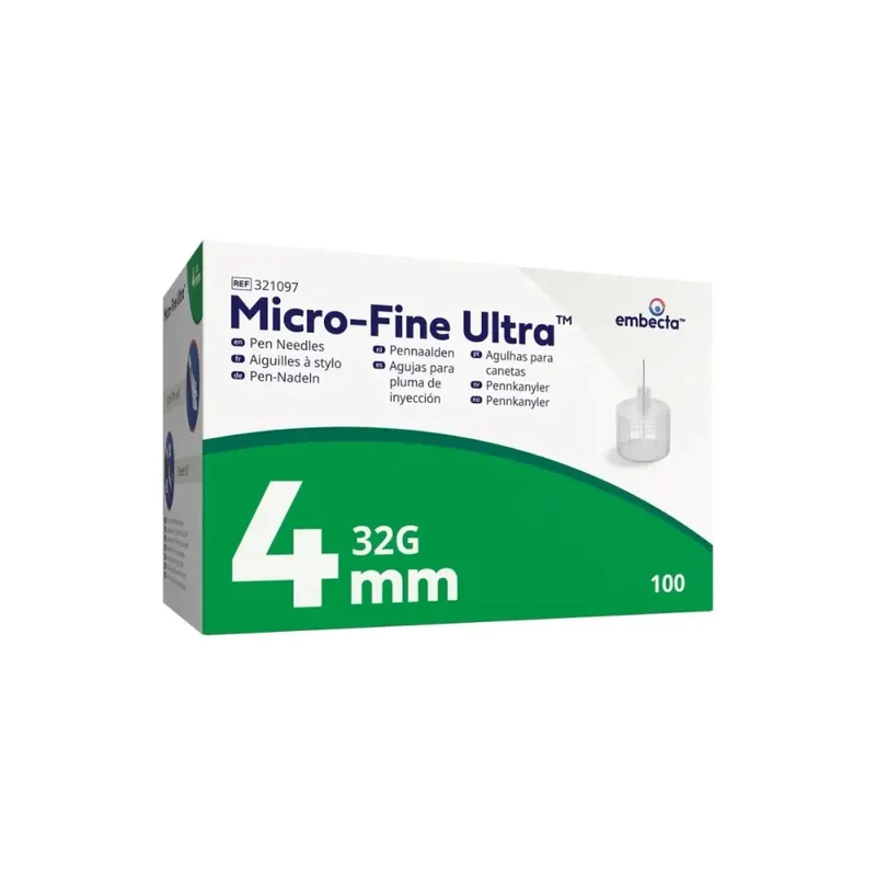 embecta Micro-Fine Ultra™ Pennaalden 0,23 x 4 mm 32G 100 stuks 321097