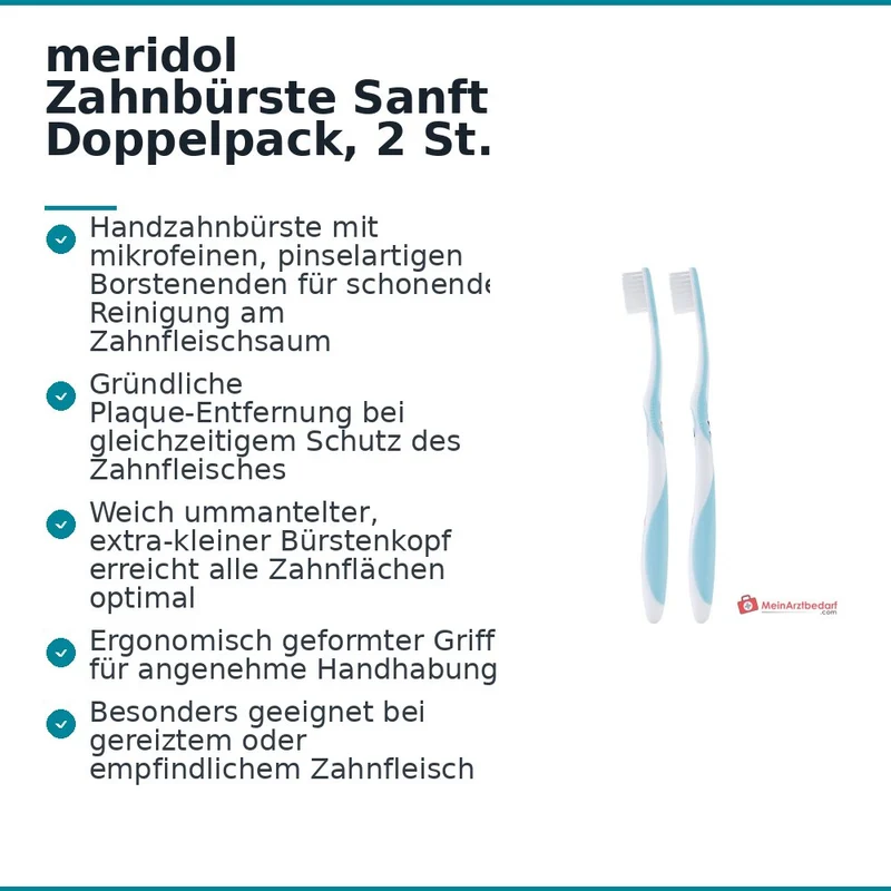 meridol Zahnbürste Sanft Doppelpack, 2 St.