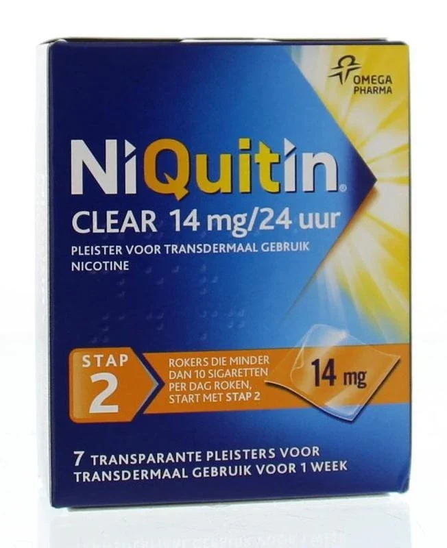 Niquitin Stap 2 14 mg pleisters 7 stuks