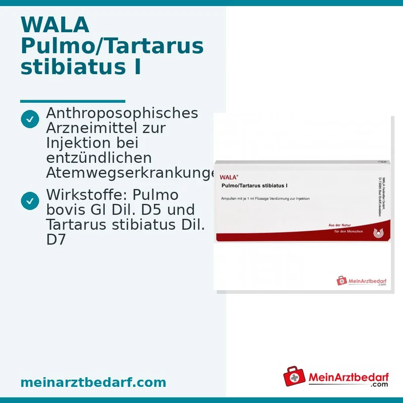 WALA Pulmo/Tartarus stibiatus I Ampullen, 10 Stück
