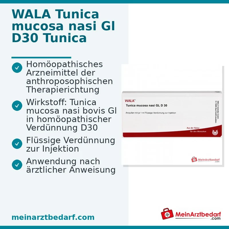 WALA Tunica mucosa nasi Gl D30 Ampullen, 10 x 1 ml