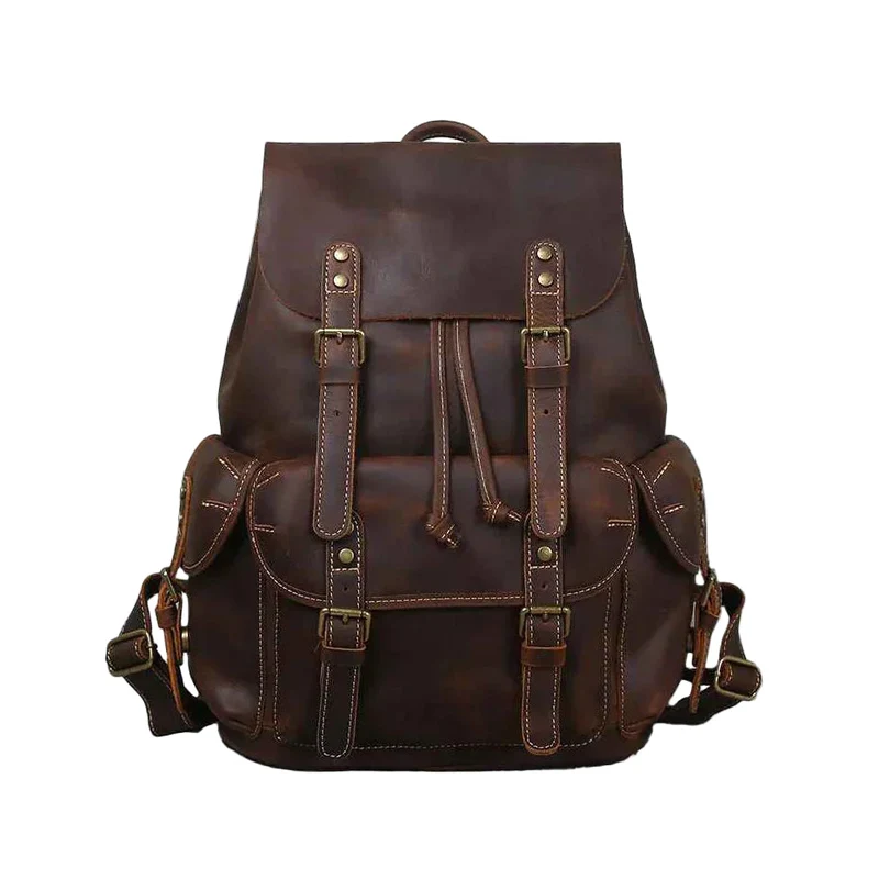 Herren Vintage Rucksack mit Geräumigem Innenraum