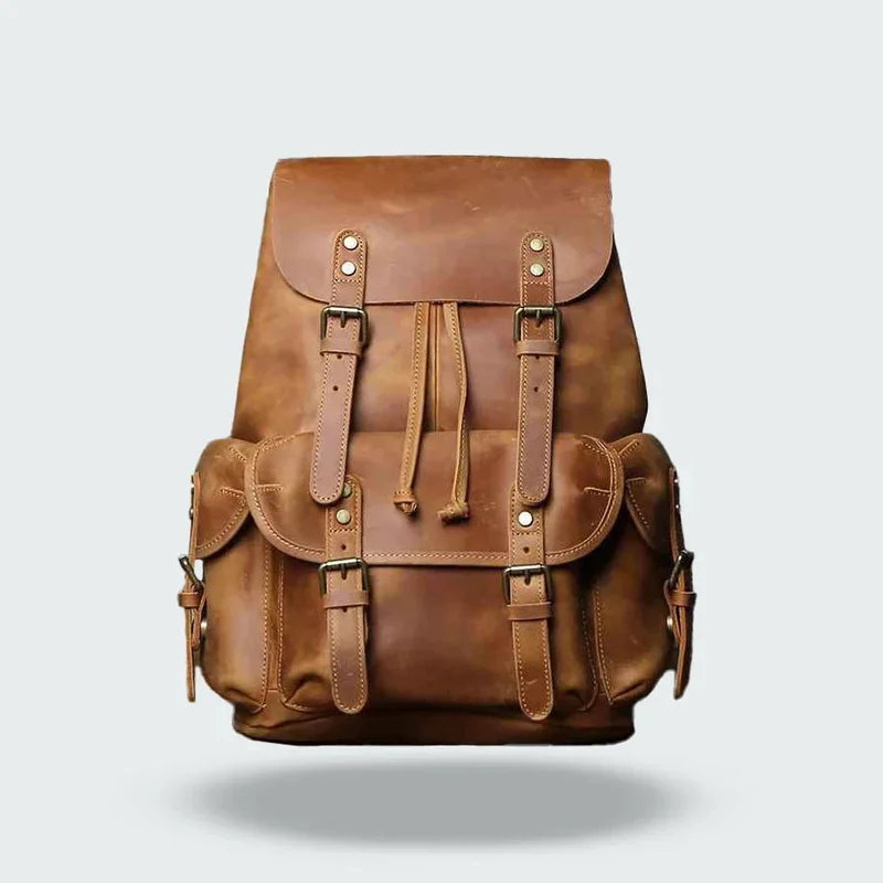 Herren Vintage Rucksack mit Geräumigem Innenraum