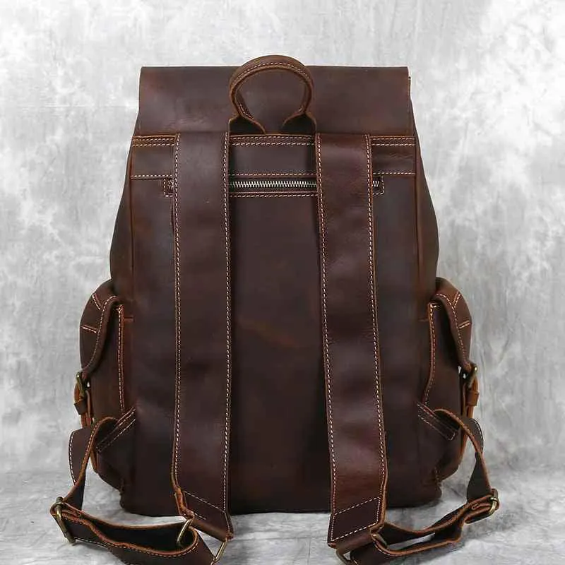 Herren Vintage Rucksack mit Geräumigem Innenraum