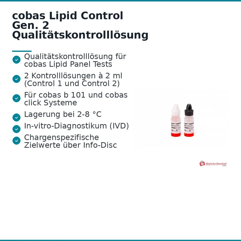 Roche cobas Lipid Control 4 x 2 ml für cobas click ud cobas b 101