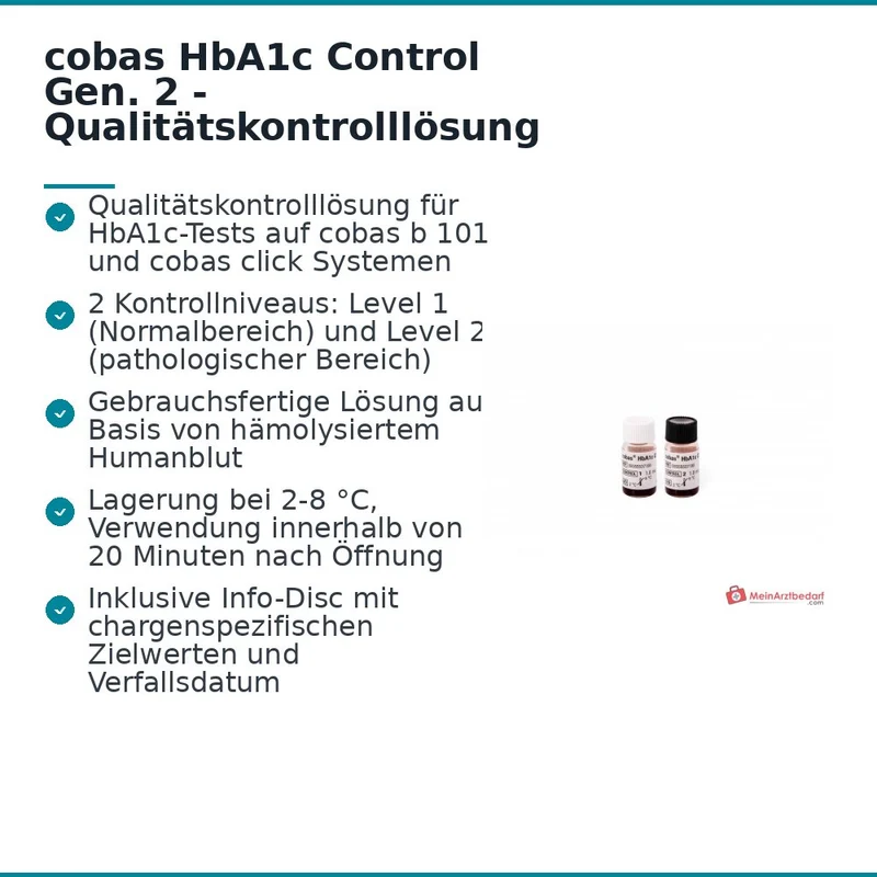 Roche cobas HbA1c Control 4 x 2 ml für cobas click und cobas b 101
