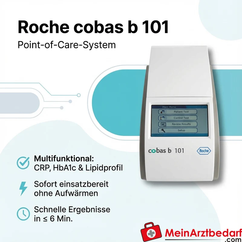 Roche cobas b 101 Point-of-Care System für CRP, HbA1c und Lipidprofil Diagnostik
