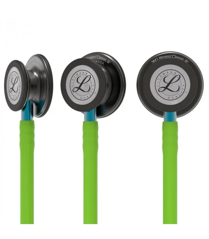 Littmann® Classic III Stethoscope - limoen - smoke - blauw