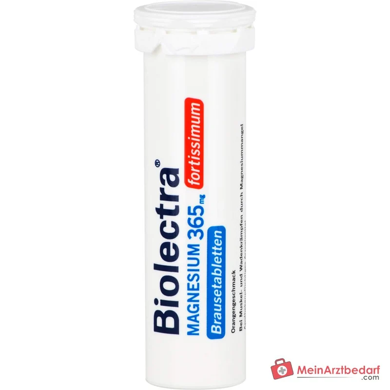 Biolectra Magnesium 365 mg fortissimum Magnesiumcarbonat / Magnesiumoxid Brausetabletten Orangengeschmack, 40 St.