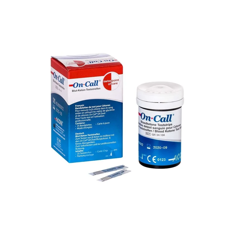 On Call GK Dual Ketone teststrips (25 stuks)