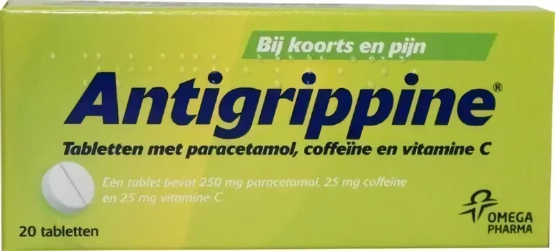 Antigrippine 250mg Paracetamol - 20 tabletten