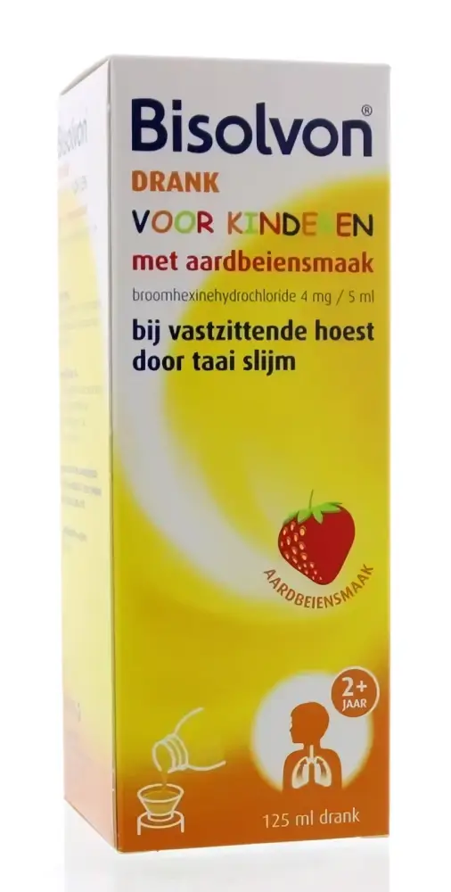 Bisolvon Drank kind - aardbei - 125 ml