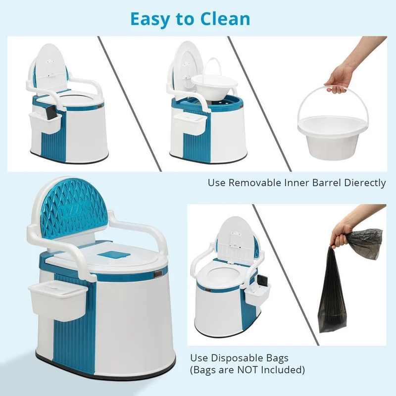 ComforLoo Tragbares Toilett für Erwachsene & Senioren - Bequemer Toilettenstuhl
