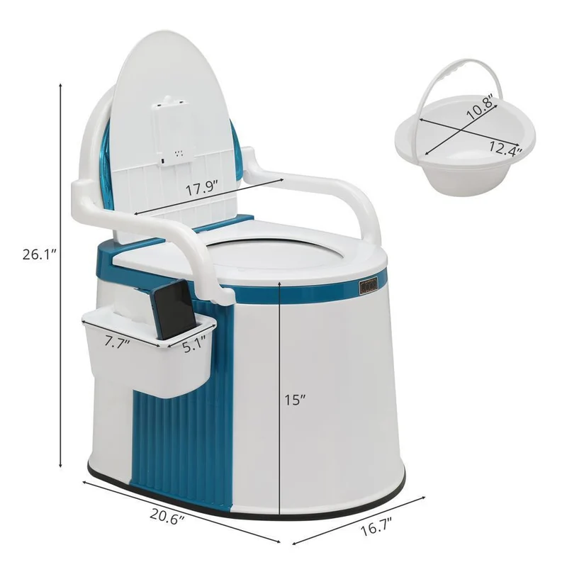 ComforLoo Tragbares Toilett für Erwachsene & Senioren - Bequemer Toilettenstuhl