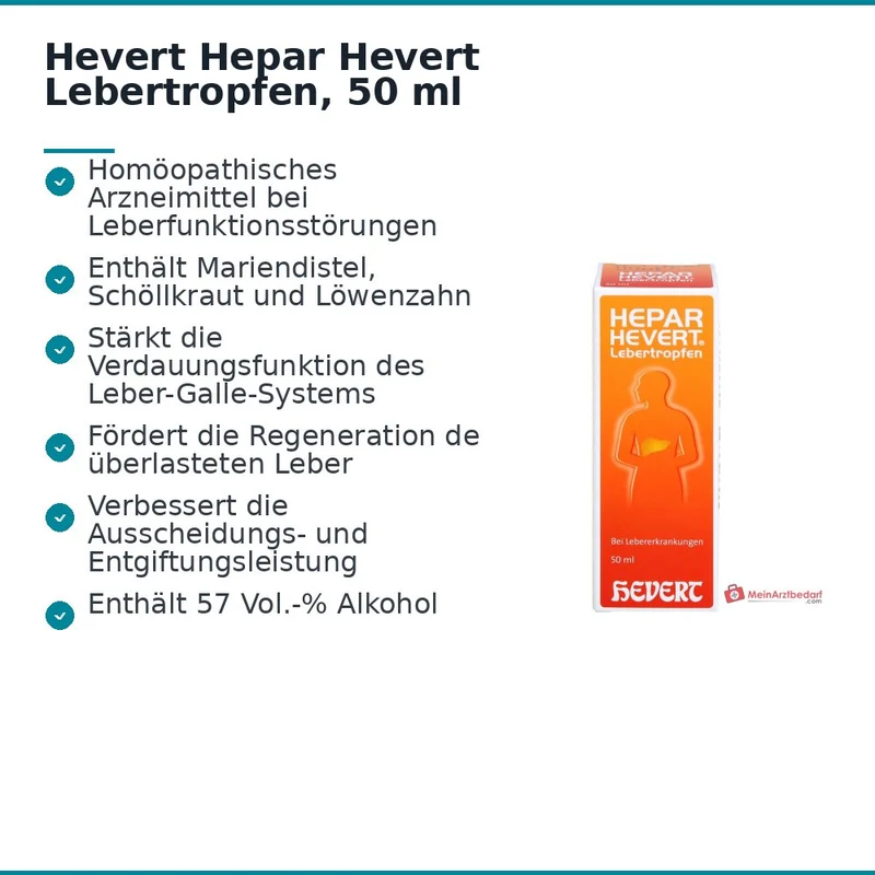 Hevert Hepar Hevert Lebertropfen, 50 ml