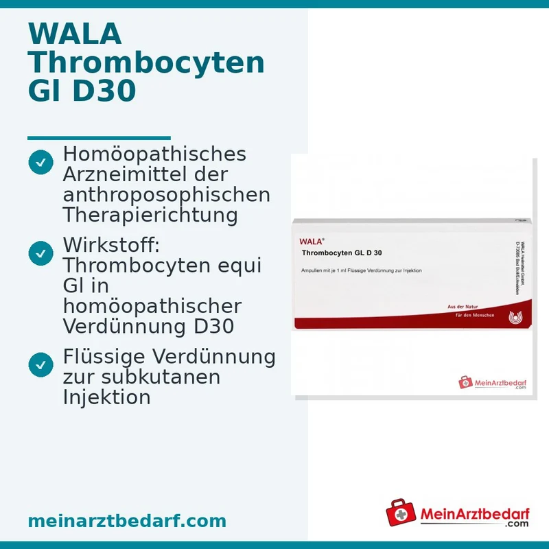WALA Thrombocyten Gl D30 Thrombocyten equi Ampullen, 10 x 1 ml