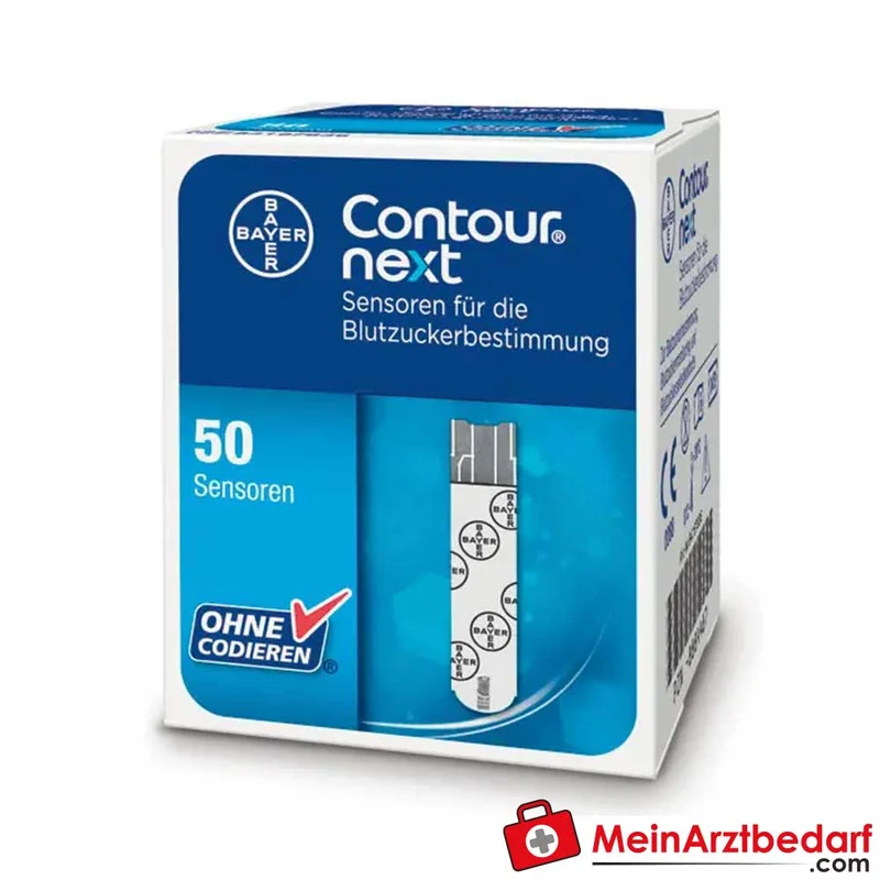 Contour next Sensoren für Blutzuckermessung, 50 Teststreifen