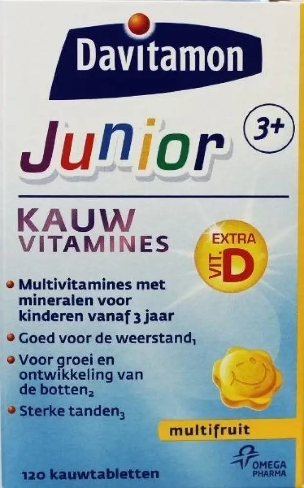 Davitamon Junior 3+ multifruit - 120 kauwtabletten 120 kauwtabletten