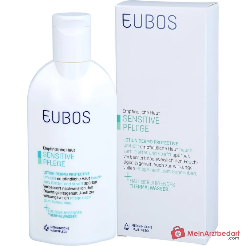 Eubos Sensitive Lotion Dermo-Protectiv Thermalwasser / Macadamiaöl / Avocadoöl / Sheabutter / Allantoin / Vitamin E Lotion, 200 ml