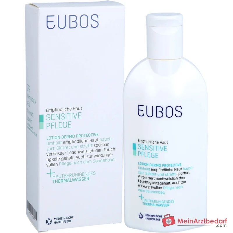 Eubos Sensitive Lotion Dermo-Protectiv Thermalwasser / Macadamiaöl / Avocadoöl / Sheabutter / Allantoin / Vitamin E Lotion, 200 ml