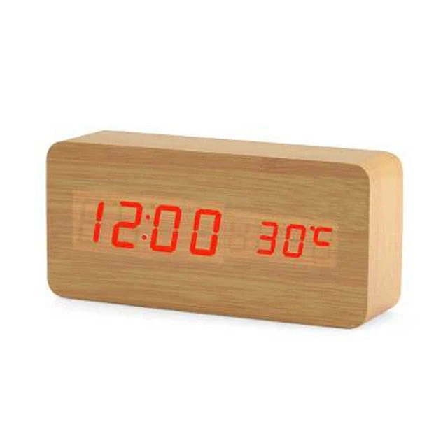 Minimalistischer Digitaler LED-Wecker mit Sprachsteuerung