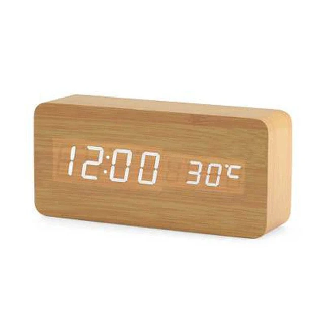 Minimalistischer Digitaler LED-Wecker mit Sprachsteuerung