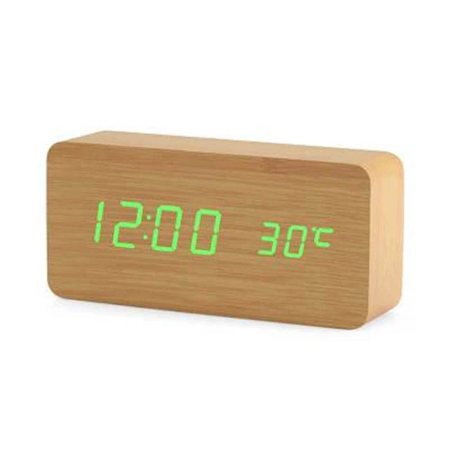 Minimalistischer Digitaler LED-Wecker mit Sprachsteuerung